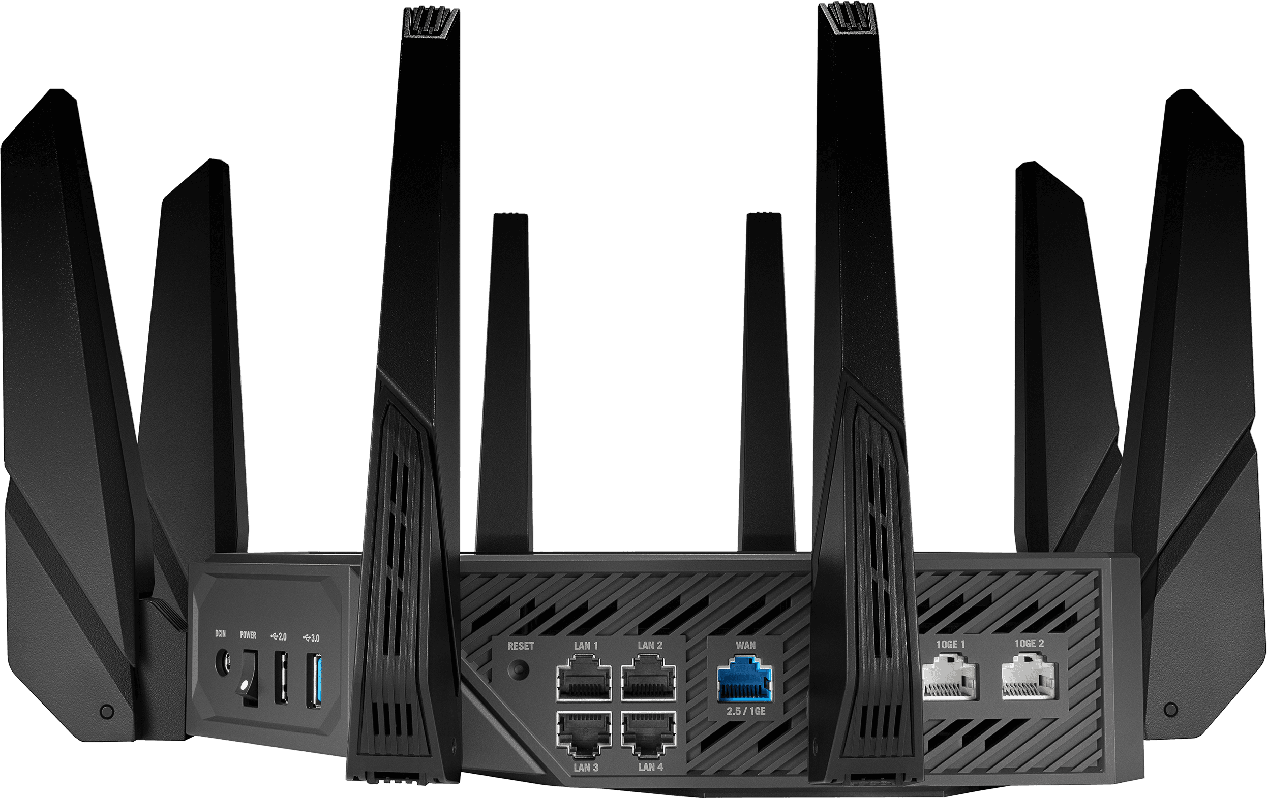ROG Rapture GT-AXE16000 I/O ports highlight