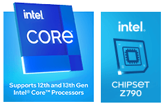 logos de intel CORE y chipset intel Z790