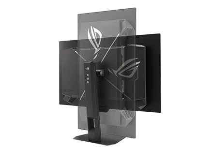 The XG27ACDMS offers pivot adjustments.