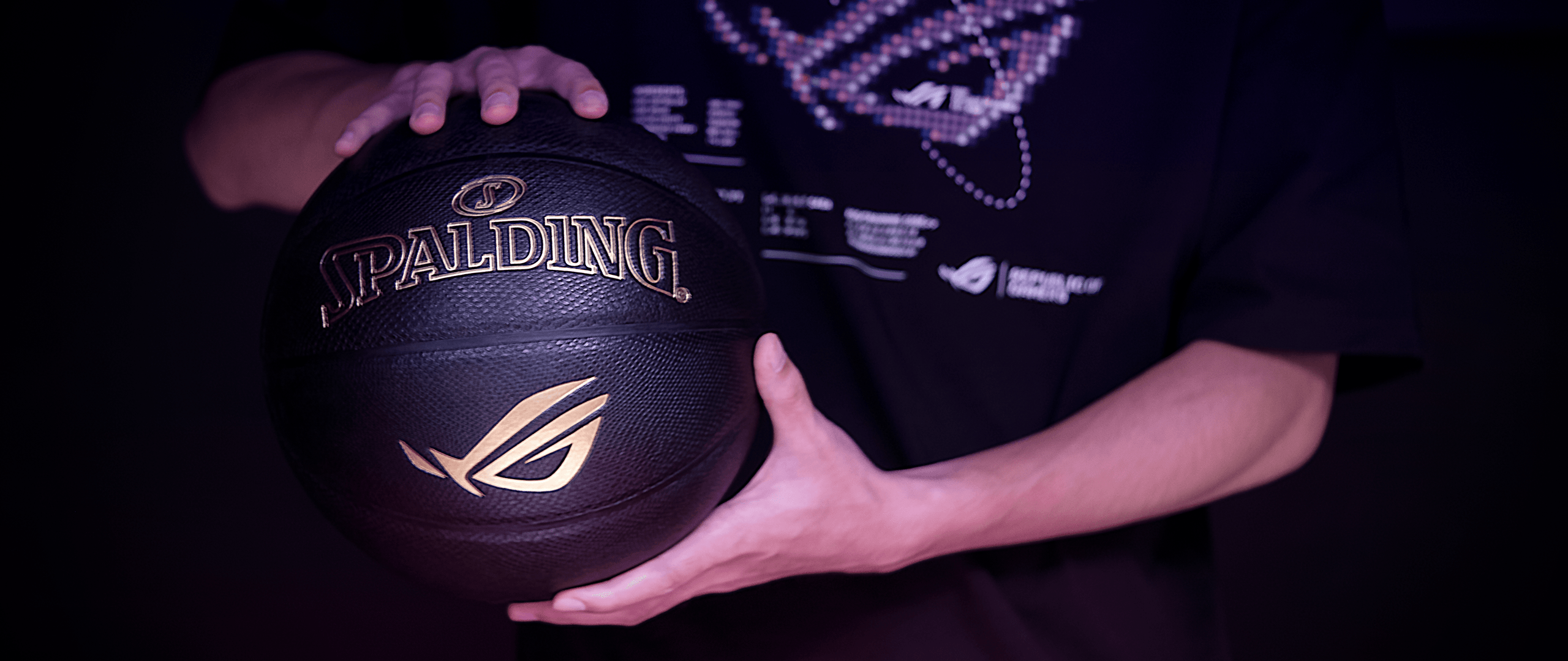 Carrying the ROG x Spalding Basketball