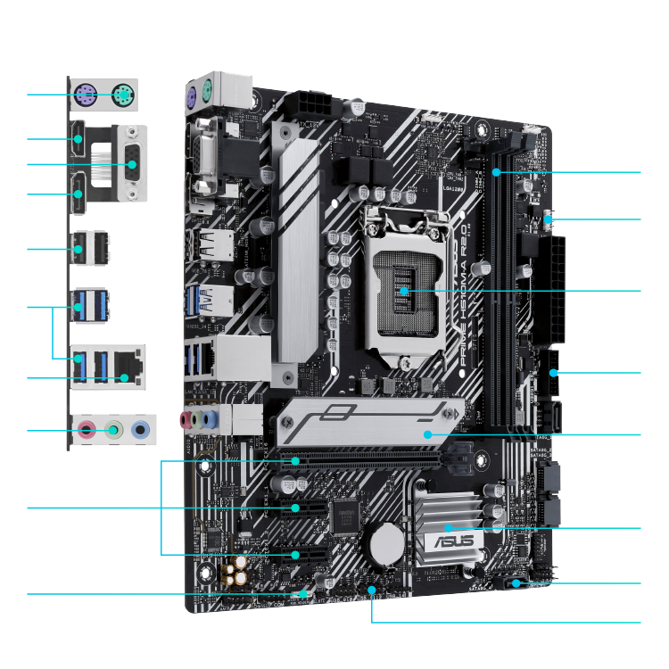 Alle technischen Daten des PRIME H510M-A R2.0 Mainboards