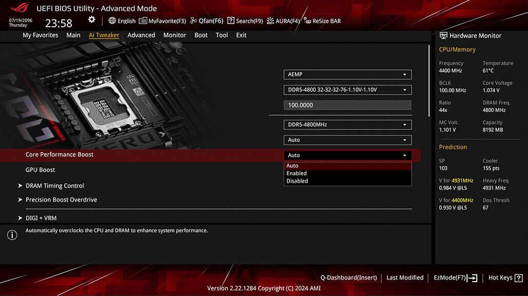 La ROG Maximus Z890 Hero incluye overclocking AI