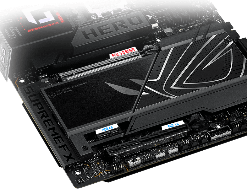 Ranura de expansión PCIe 5.0 en la ROG Maximus Z890 Hero