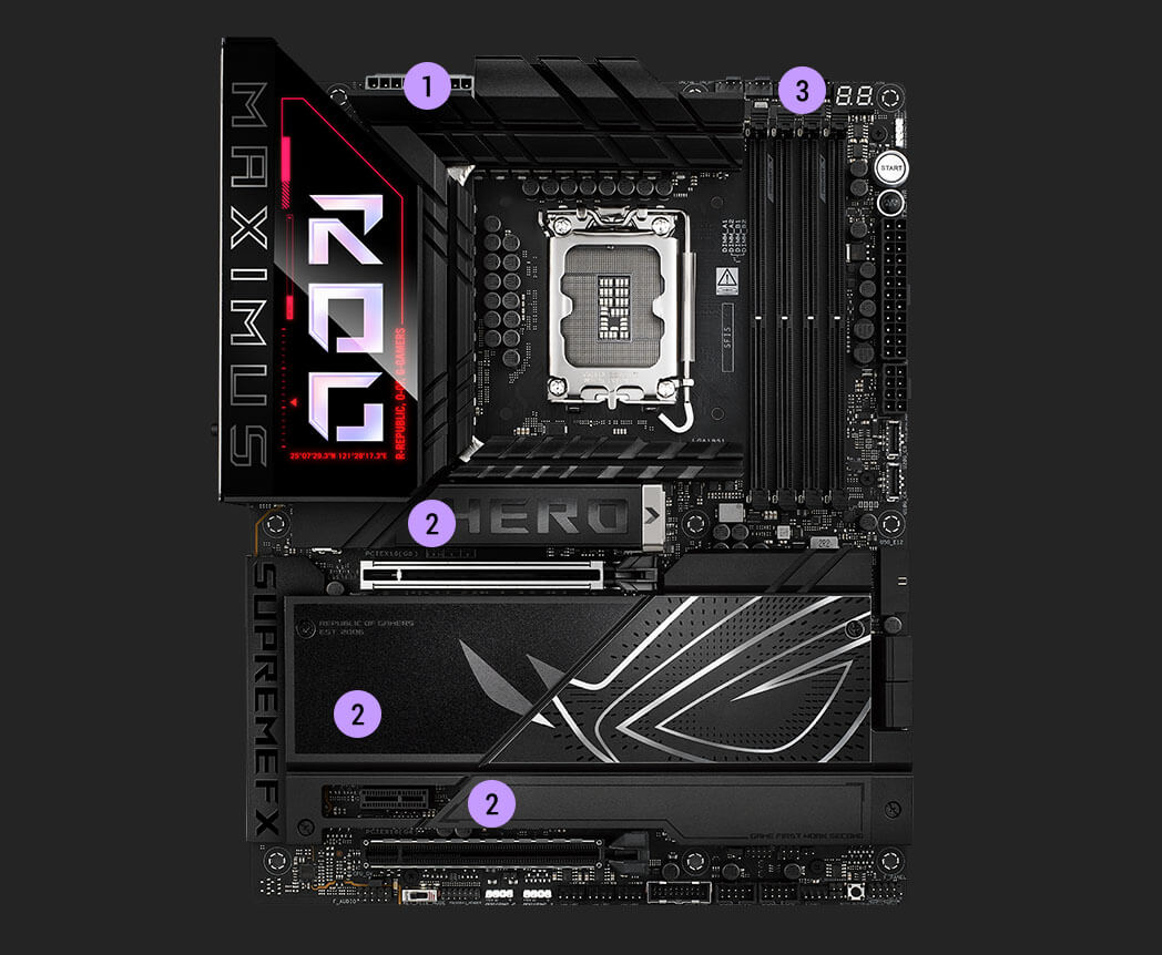 Especificaciones de refrigeración de la ROG Maximus Z890 Hero