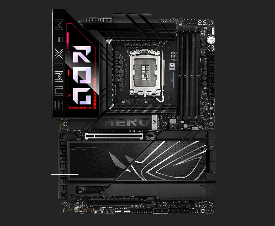 Cooling specs of the ROG Maximus Z890 Hero