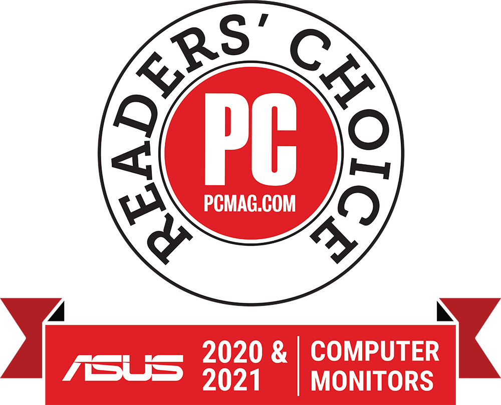 PCMag Reader's Choice logo voor computermonitoren, van 2021 tot 2022.