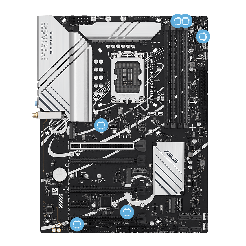 ASUS motherboard with 4-Pin PWM Fan image