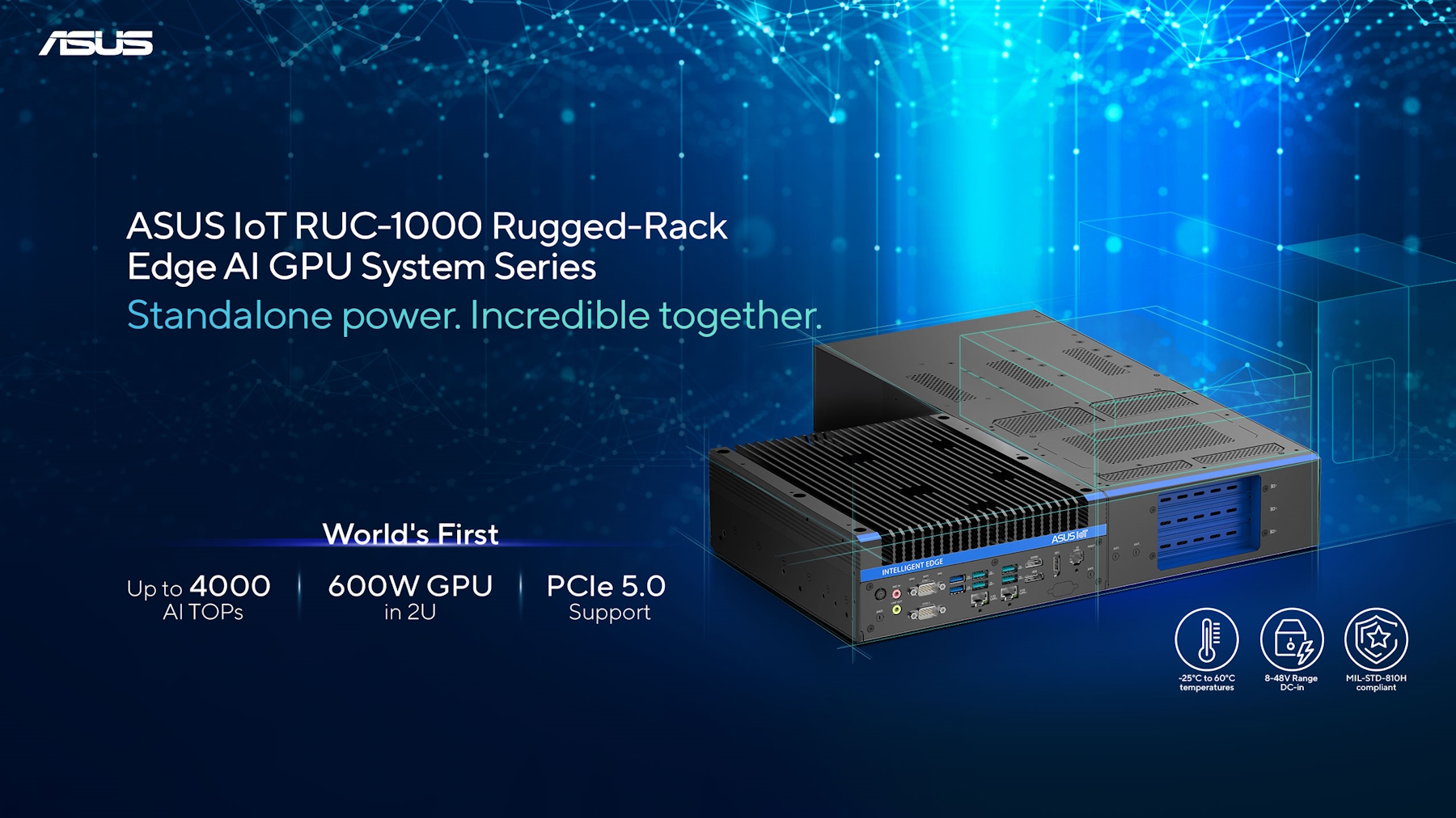 ASUS IoT RUC-1000 rugged-rack edge AI computers designed for durability and high performance in demanding environments.