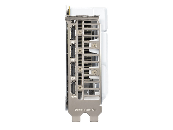 Head-on view of I/O port bracket