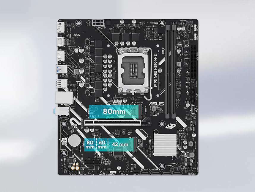Graphic depicting different M.2 slots on a motherboard. 