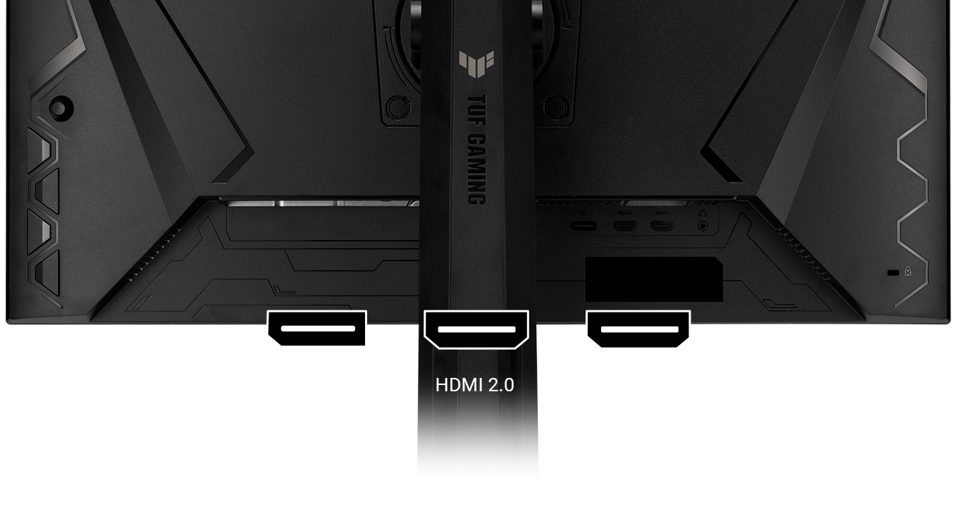 A multitude of connectivity options includes HDMI® 2.1, HDMI® 2.0, and DisplayPort™ 1.4 ports.