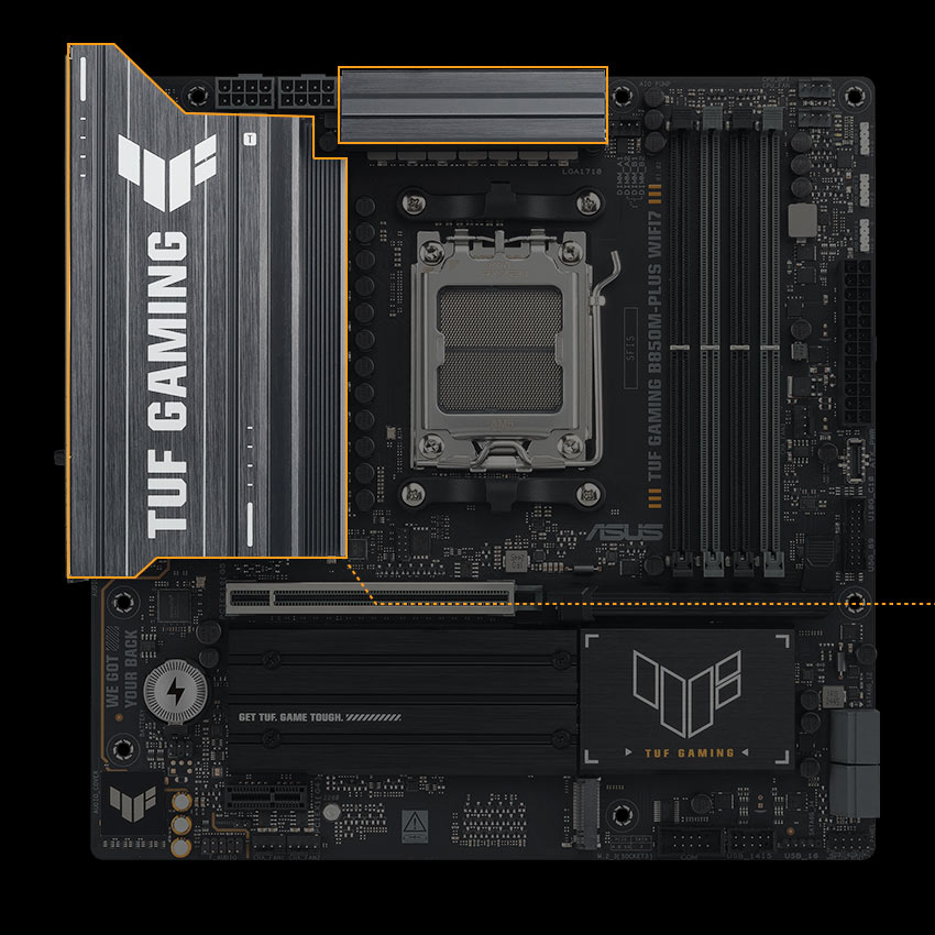 Enlarged VRM Heatsinks