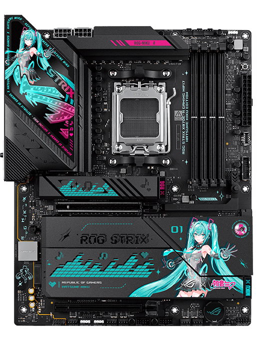 Upgraded cooling solution of ROG Strix X870E-H Gaming WiFi7 Hatsune Miku Edition
