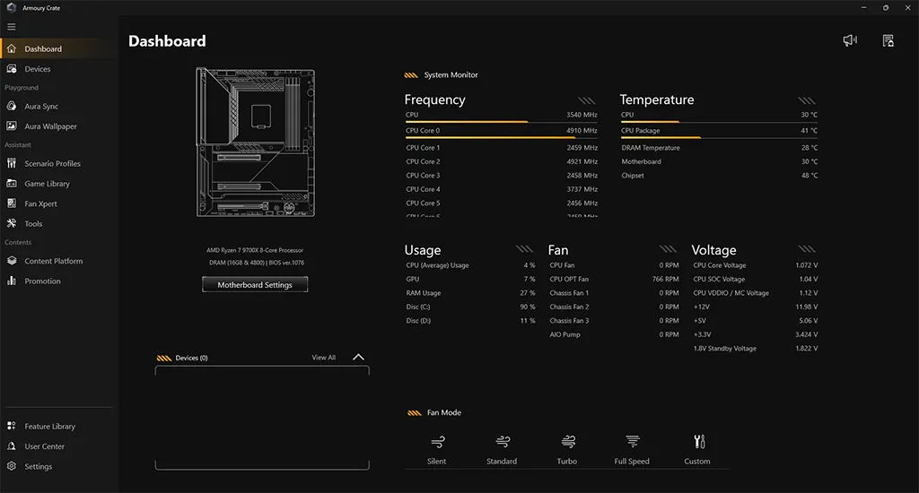 Armoury Crate UI