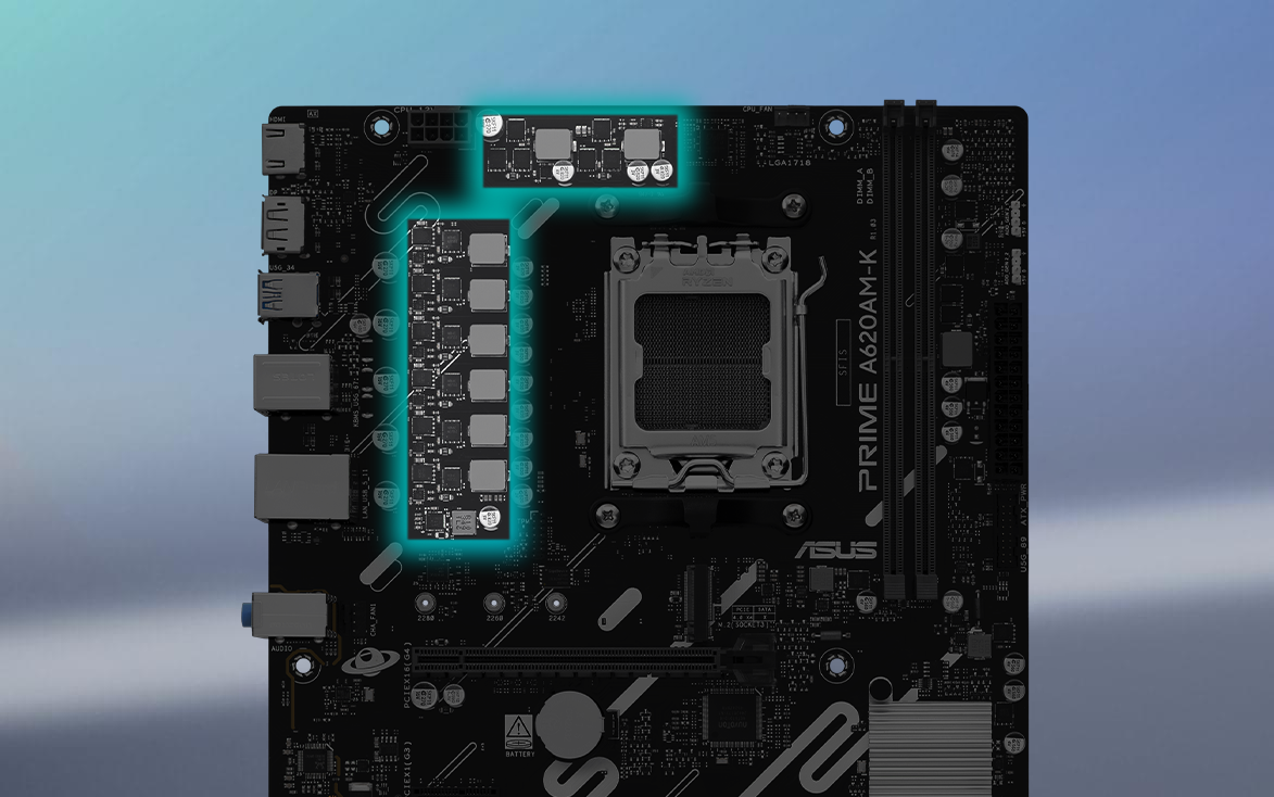 Image depicting PRIME A620AM-K power design