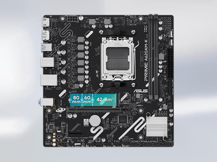 Graphic depicting M.2 slots on a motherboard.