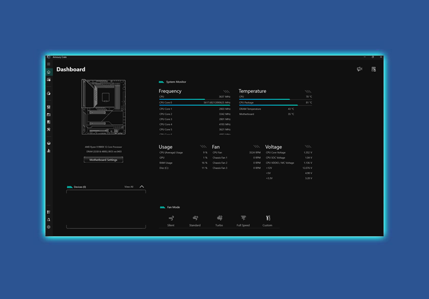 ASUS Armoury Crate UI