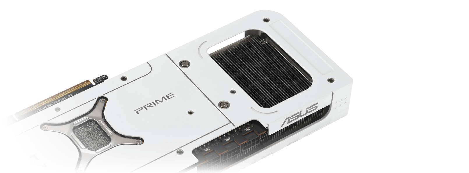 Prime Radeon RX 9070 XT White Edition 顯示卡背板通風孔