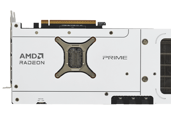 Prime Radeon RX 9070 XT White Edition 顯示卡背板
