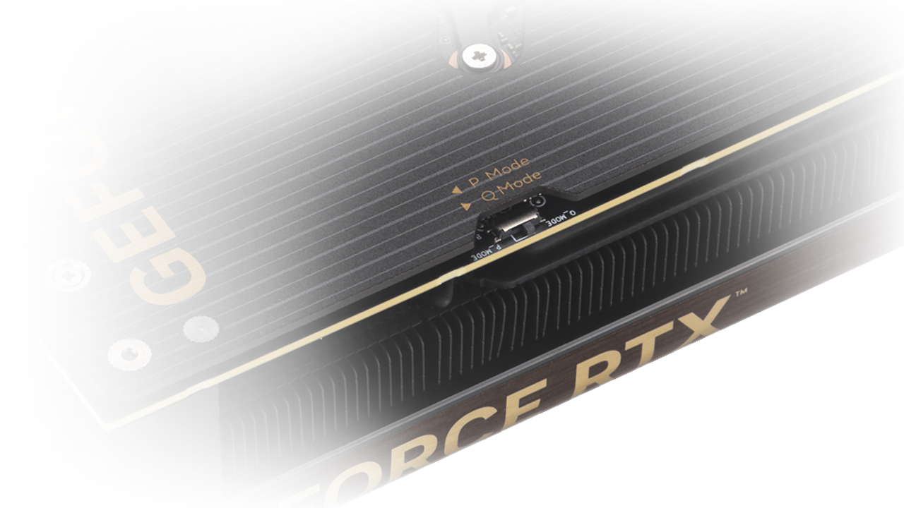 Double switch BIOS au dos de la carte ProArt RTX 5070 Ti