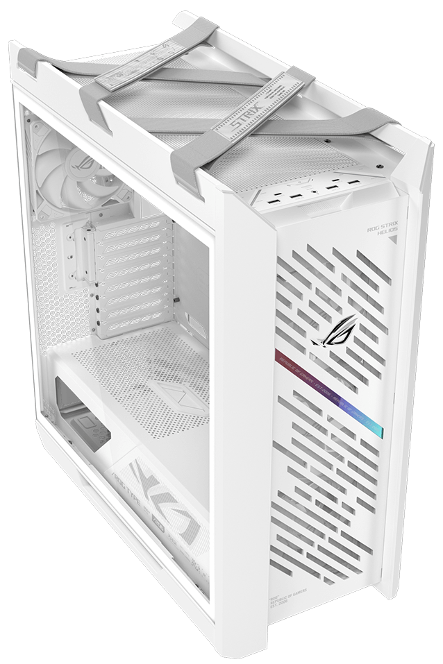 Angled front view with PSU shroud highlighted