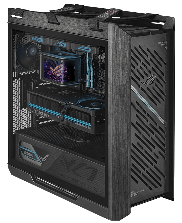 Helios II build indicating maximum graphics card length