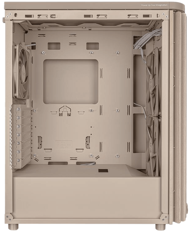 Side view of PA401 with fan compatibility indicators