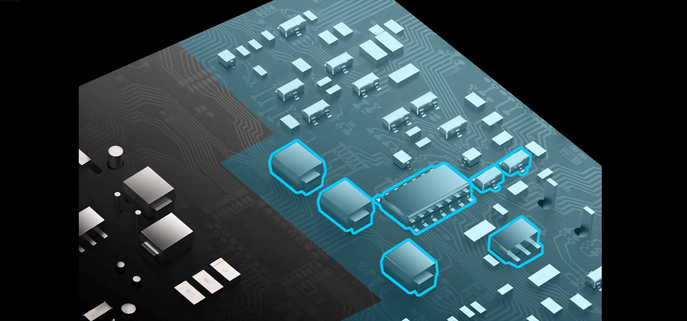 Graphic depicting the protective PCB coating