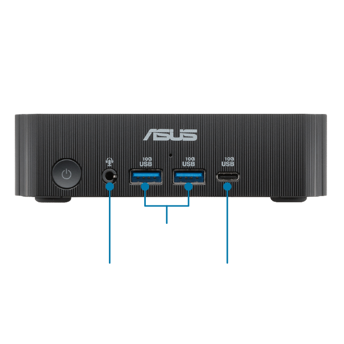 Best mini PC for business PN54-S1 Mini PC pure front with IO ports