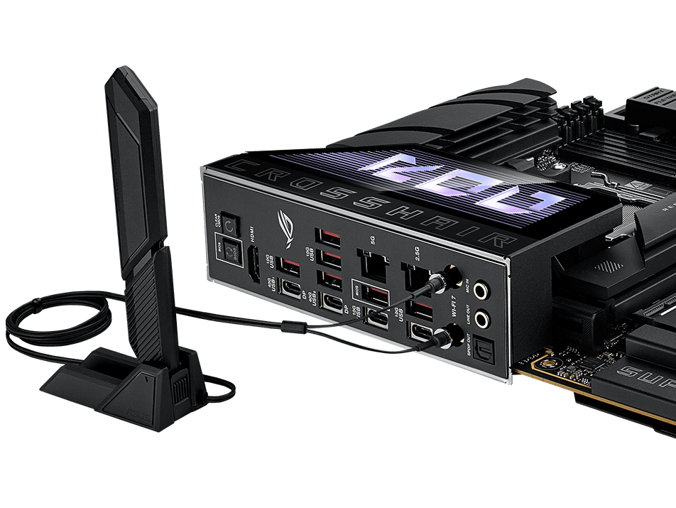 ROG Crosshair X870E Hero BTF with ASUS WiFi Q-Antenna