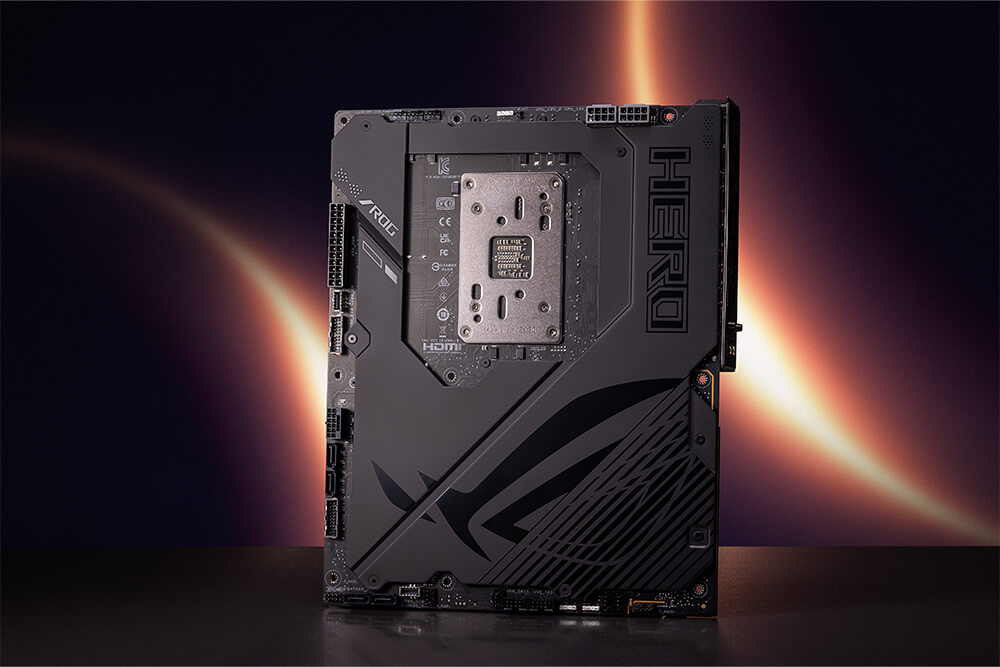 ROG Maximus X870E Hero BTF from the back