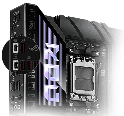 Two USB4® Type-C® Ports on ROG Crosshair X870E Hero BTF