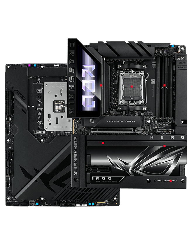 The thermal management on the ROG Crosshair X870E Hero BTF