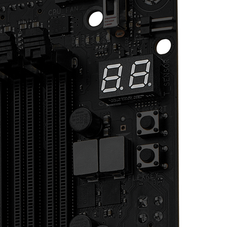 Q-CODE on ROG Crosshair X870E Hero BTF