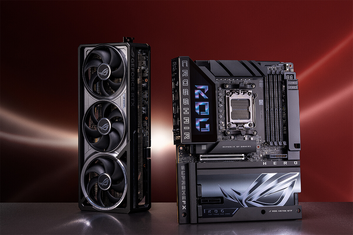 The ROG Crosshair X870E Hero BTF with ASUS WiFi Antenna