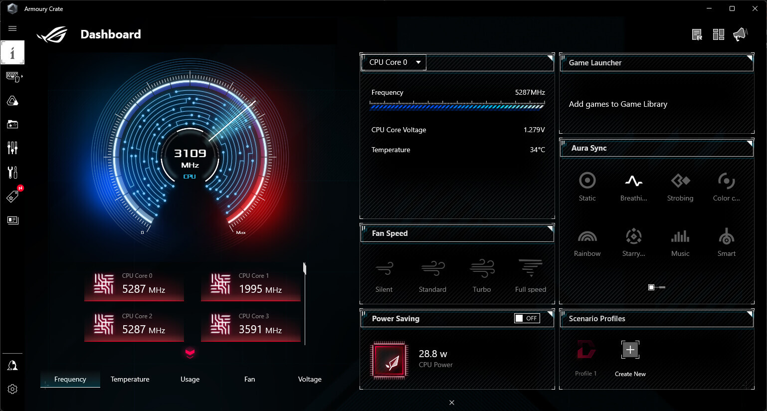 Amoury Crate GameFirst UI picture