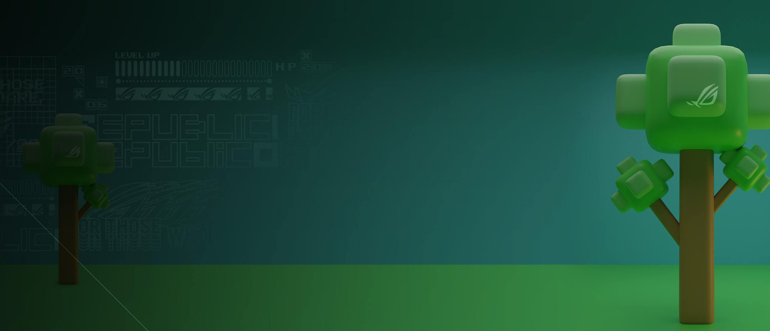 A green tree design to represent the eco-friendly nature of the Gladius III Ace packaging