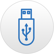 The icon of computer monitor with a downward arrow, representing software installation.