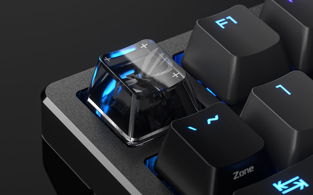 Unique ROG-themed translucent keycap – ESC key