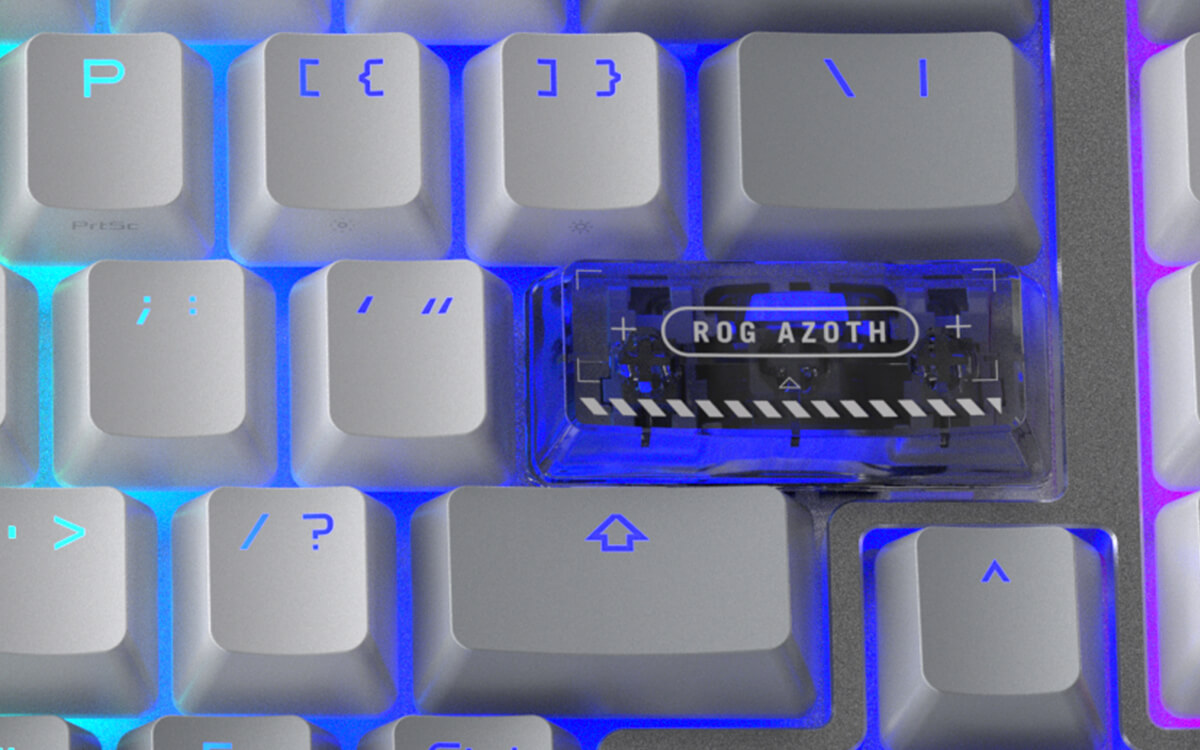 Unique ROG-themed translucent keycap –Enter key