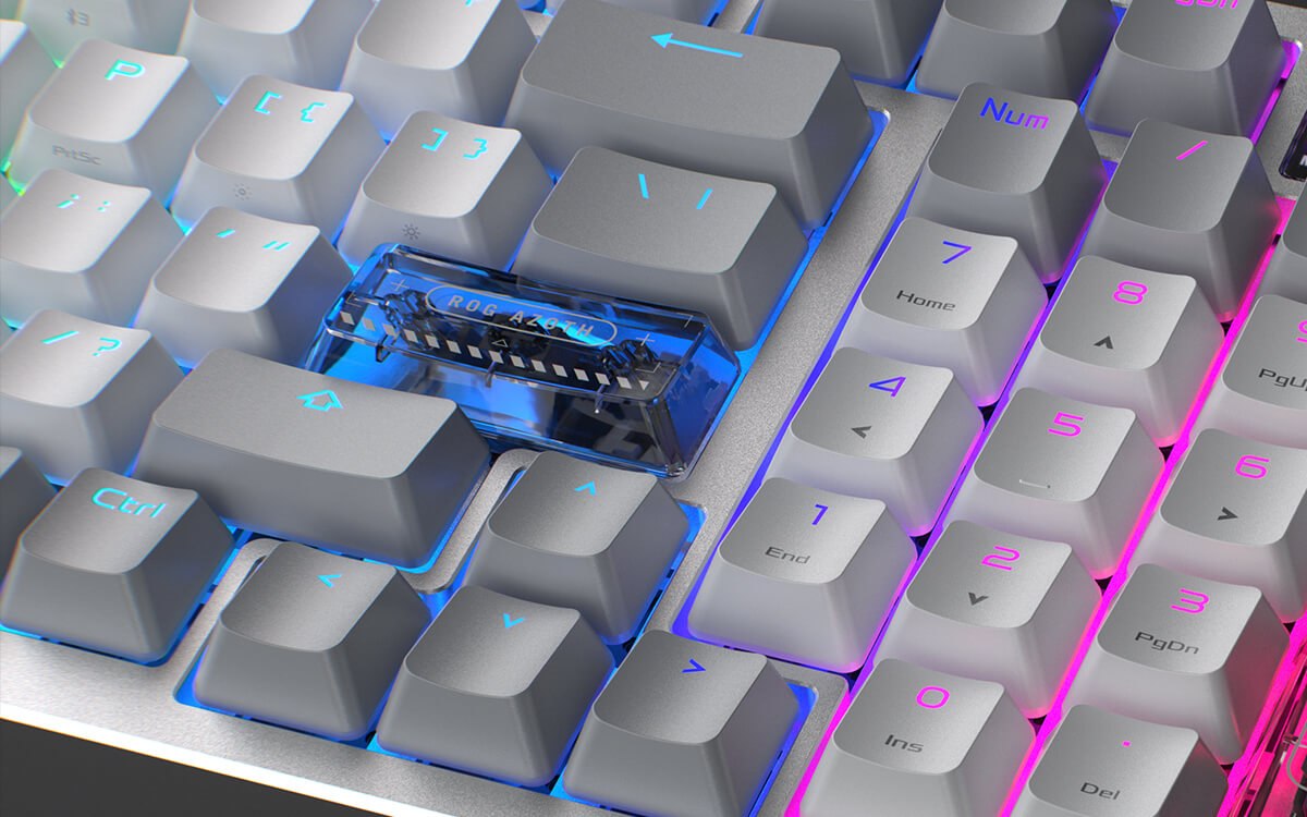 Unique ROG-themed translucent keycap – Enter key