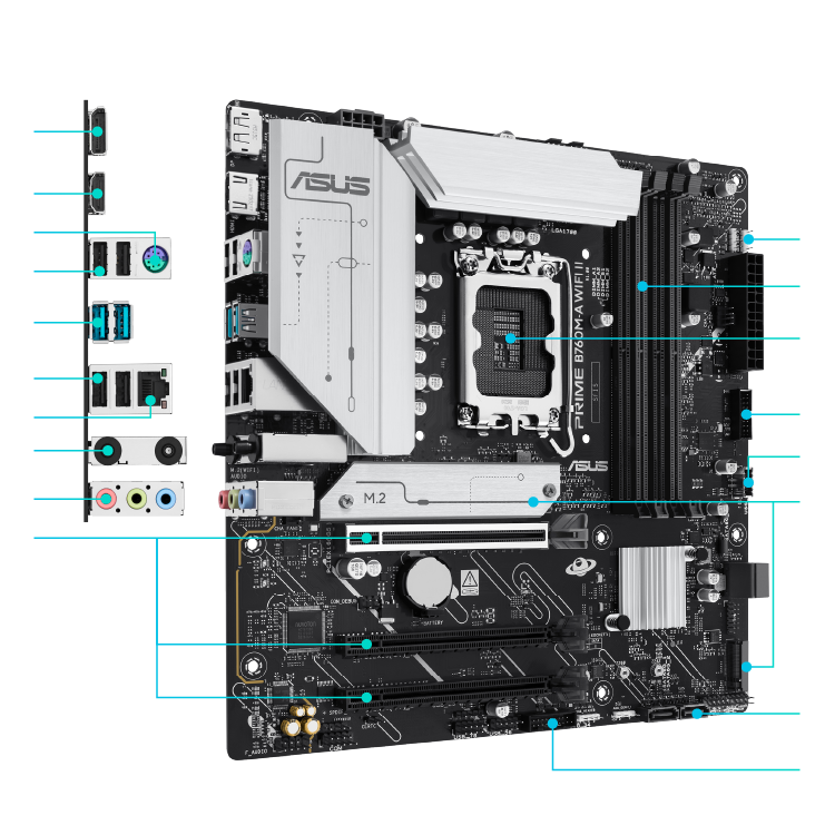 All specs of the PRIME B760M-A WIFI II motherboard