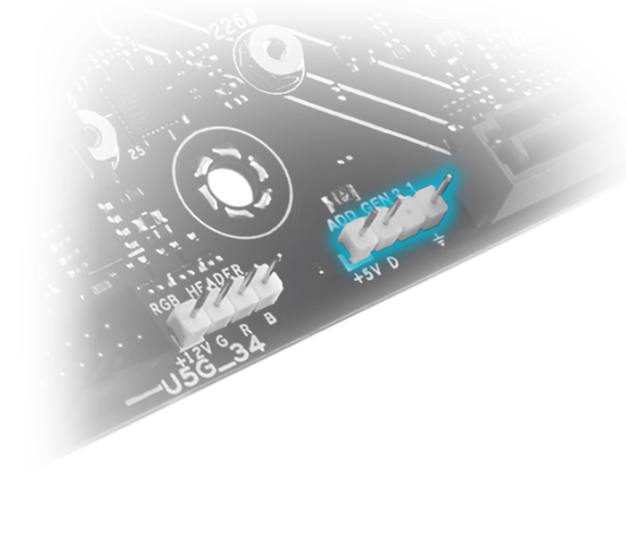 Features addressable Gen 2 headers 