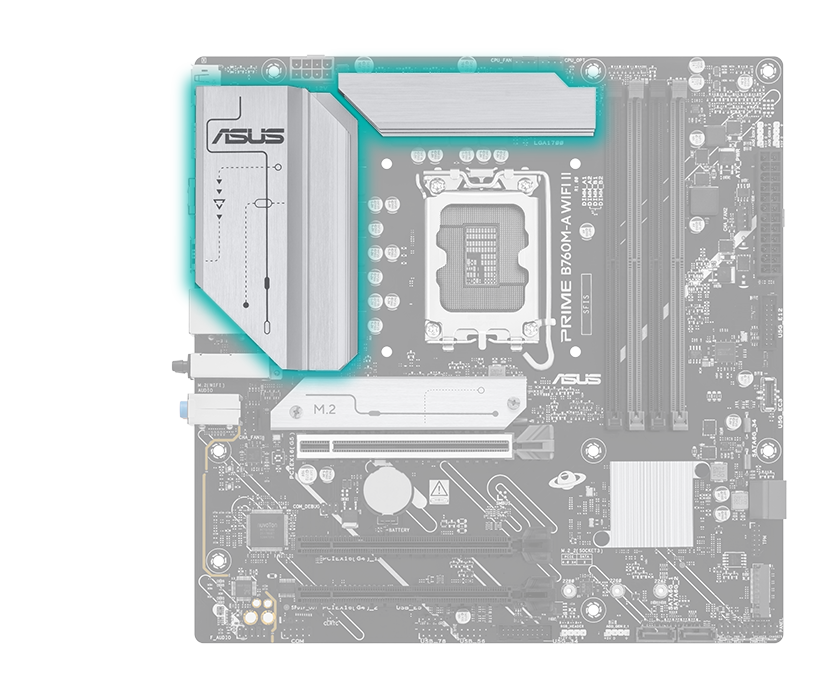 Prime motherboard with VRM heatsink image