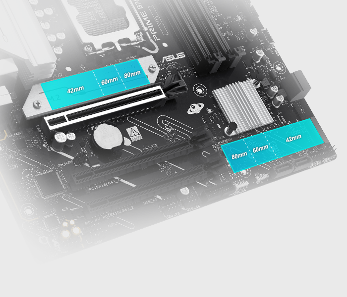 Supports two M.2 slots