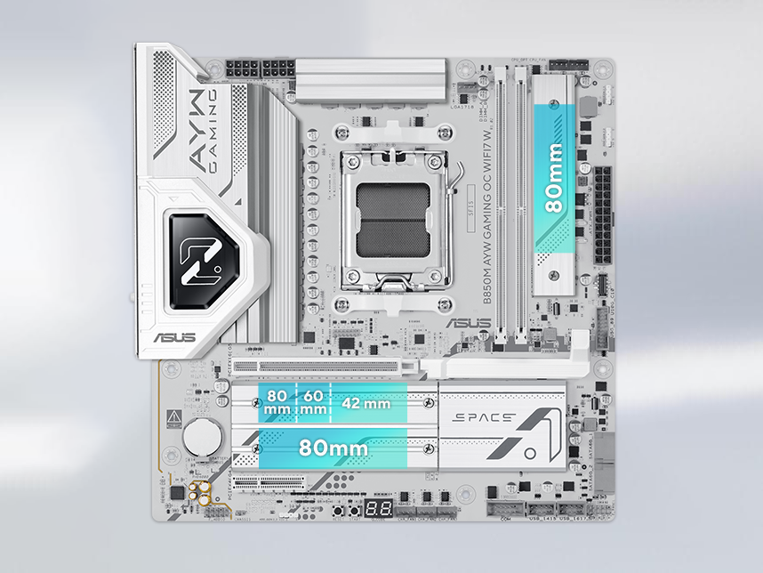 B850M AYW GAMING OC WIFI7 W｜Motherboards｜ASUS Global