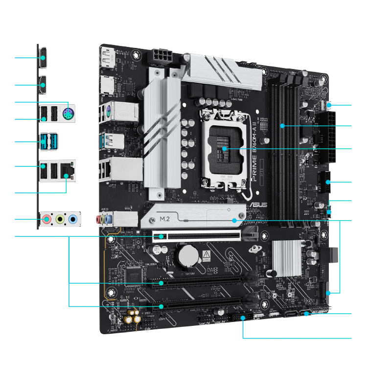 Alle technischen Daten des PRIME B760M-A II-CSM Mainboards
