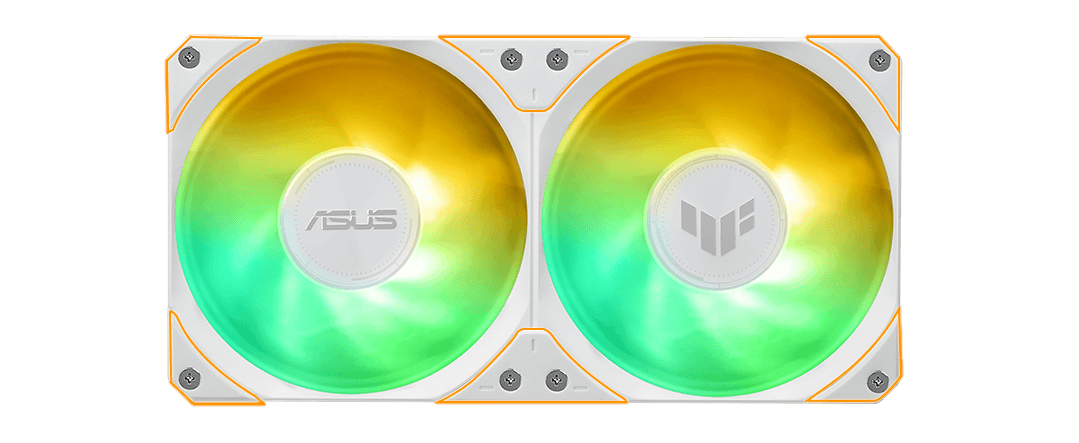 TUF Gaming LC 240 ARGB ARGB fan with special note on anti-vibration rubber