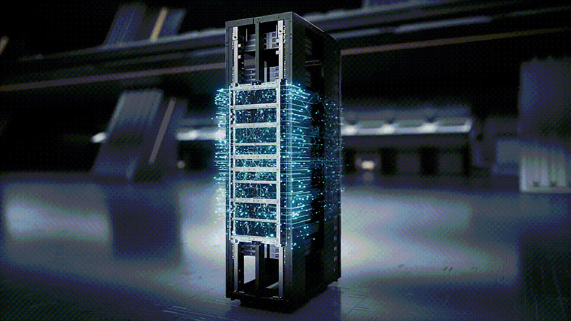 Close-up of GPU component showing advanced compute power for AI workloads