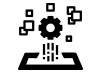 Icon showing development and management solutions.